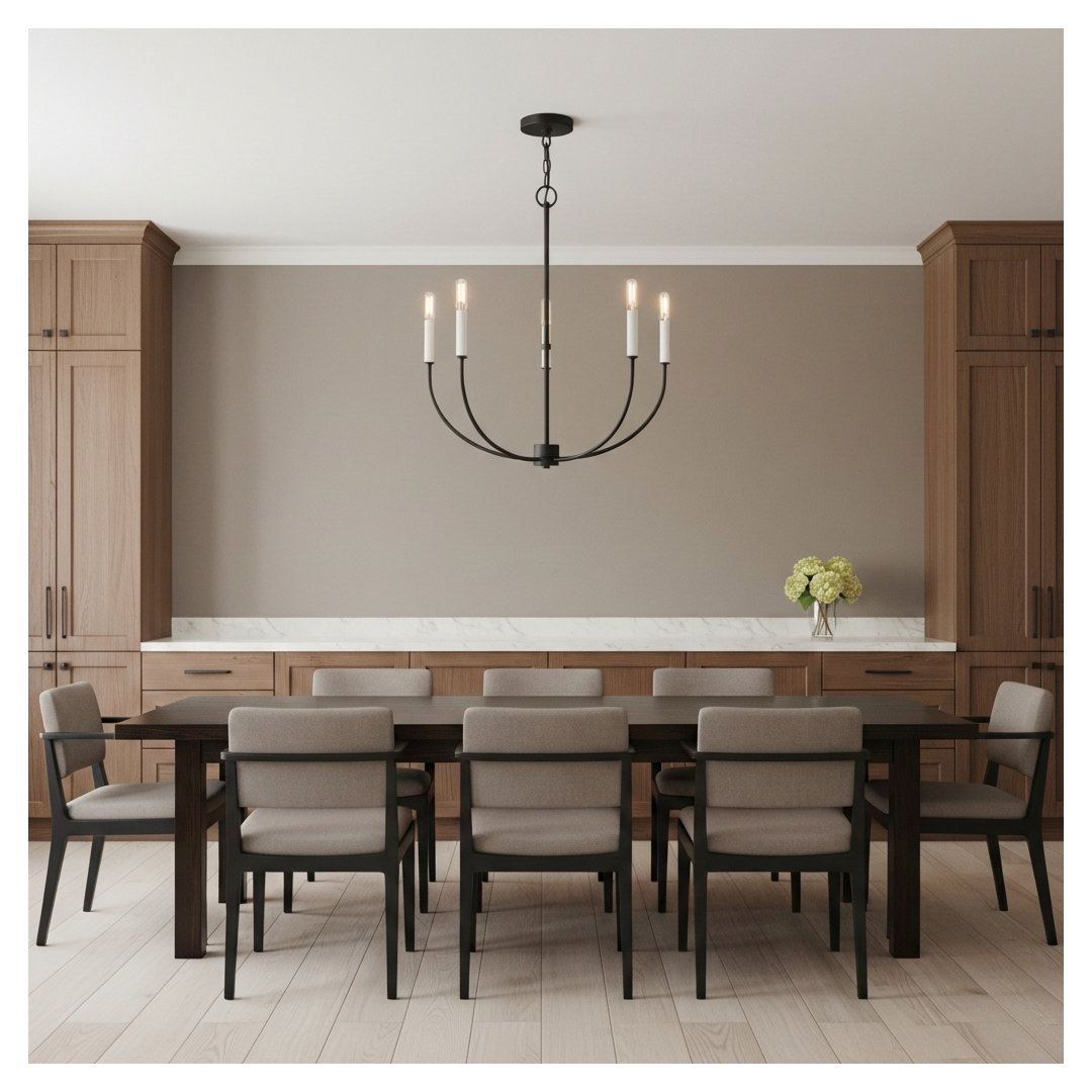 Kendrey 5-Light Metal Candle-Style Chandelier 